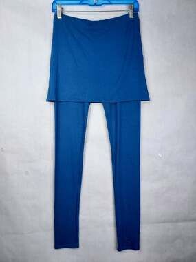 Kavu Skirted Layover Leggings Women S Blue Pull On Boho Gorpcore Activewear Yoga